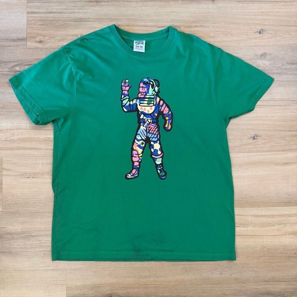 Billionaire Boys Club BBC Green Shirt Size XXL Astronaut Peace Sign Graphic Rap
